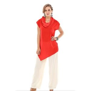 Oh my gauze Jenn tunic blouse size 2 crimson